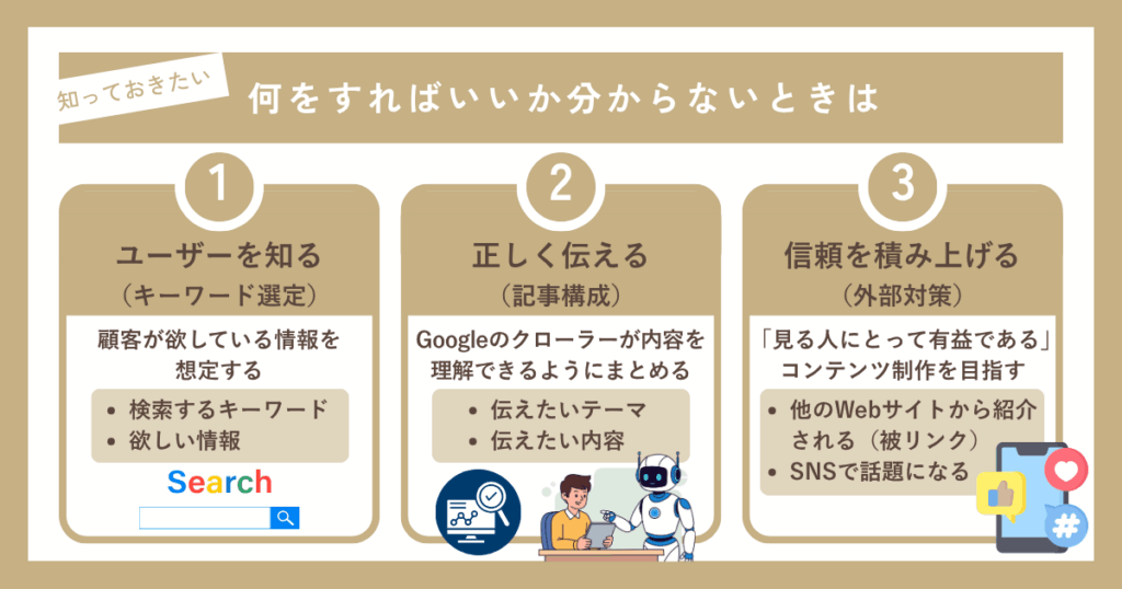 何をすればいいか分からないときは